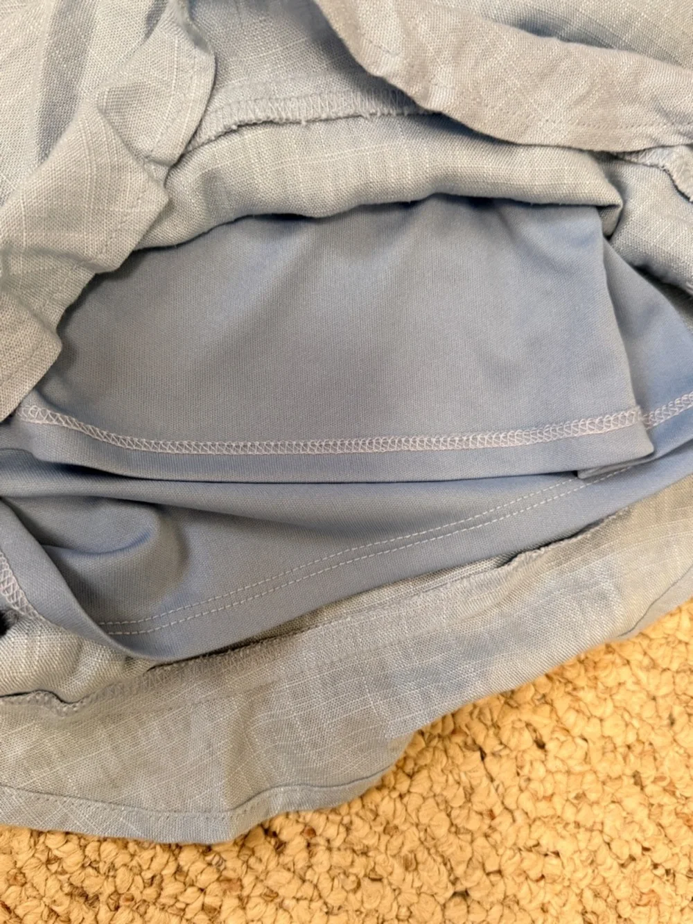 Altar’d State NWT Blue Linen Blend Ruffle Wrap Skort Shorts Medium‎
